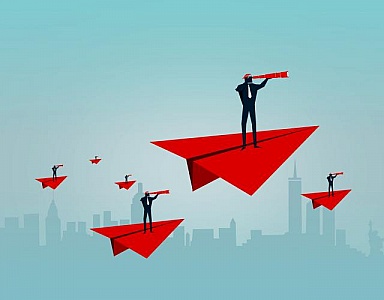 businessmen-riding-paper-airplanes-business-planning-and-strat